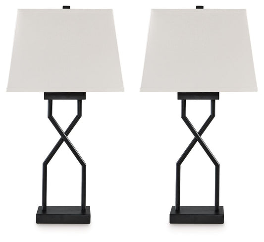 Brookthrone - Metal Table Lamp (Set of 2) - Black