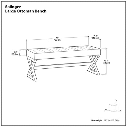 Salinger - Large Upholstered Ottoman Bench