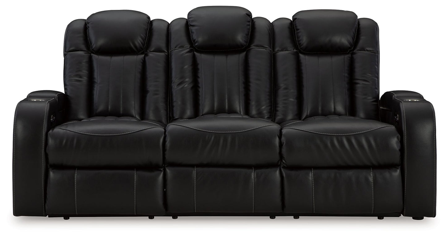 Caveman Den - Power Reclining Sofa With Adj Headrest - Midnight