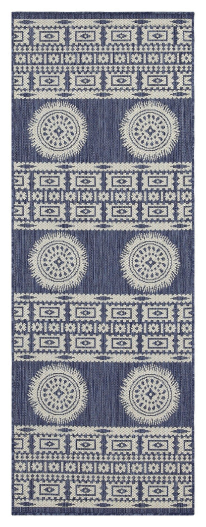 Sunshine - 5'3" X 7'3" Indoor, Outdoor Area Polypropylene Rug - Blue