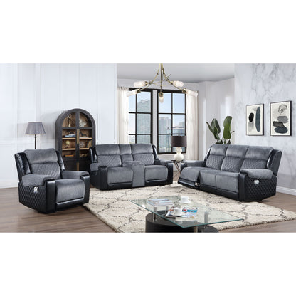 Alicia - Reclining Sofa - Gray / Black