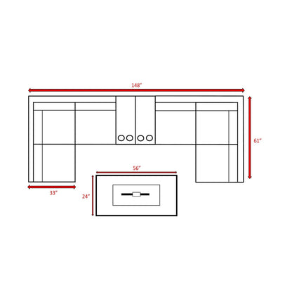 Outdoor Elegance Conversation Set With Fire Pit