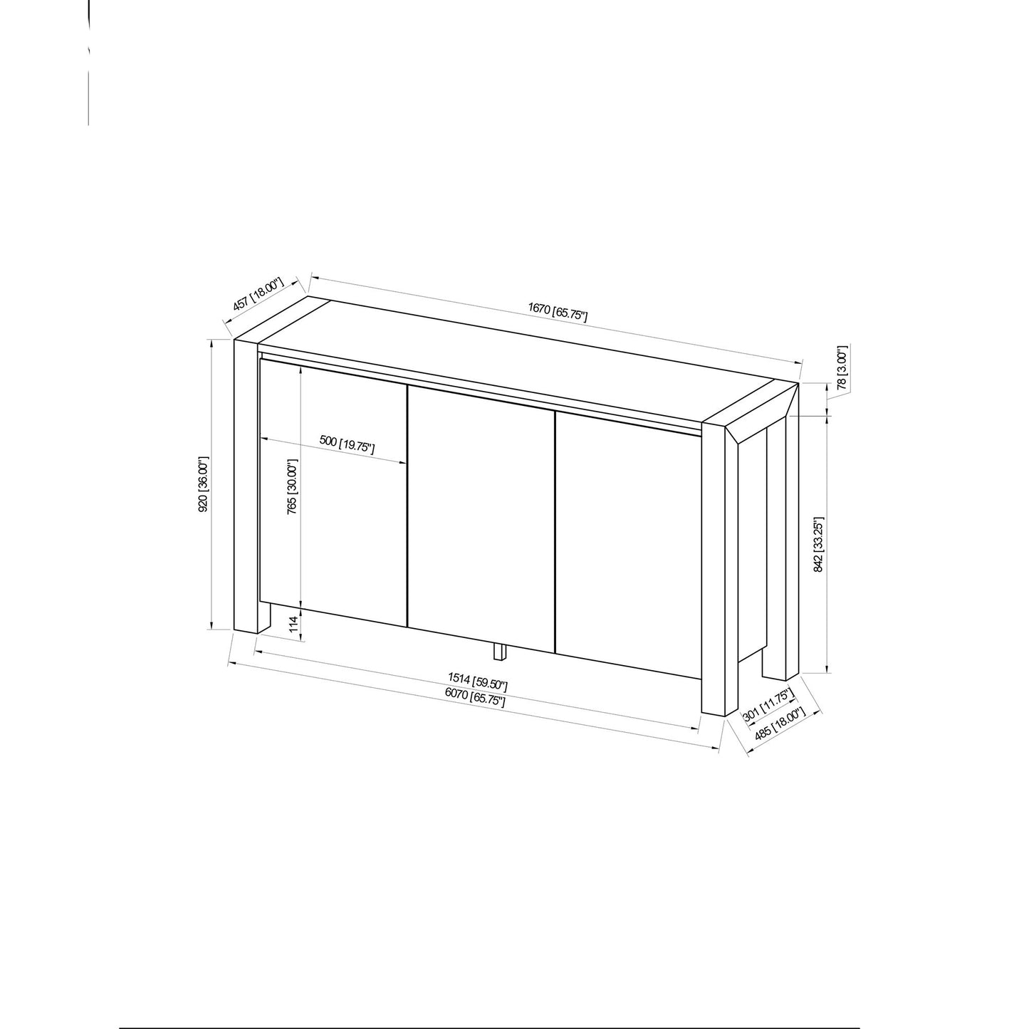 Vanilla - Buffet - Beige / Light Natural