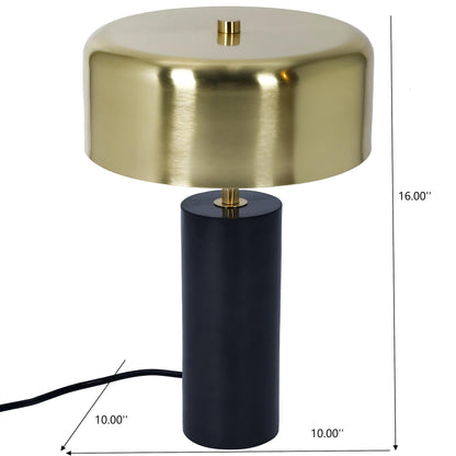 Desk Lamp With Drum Shade - Black