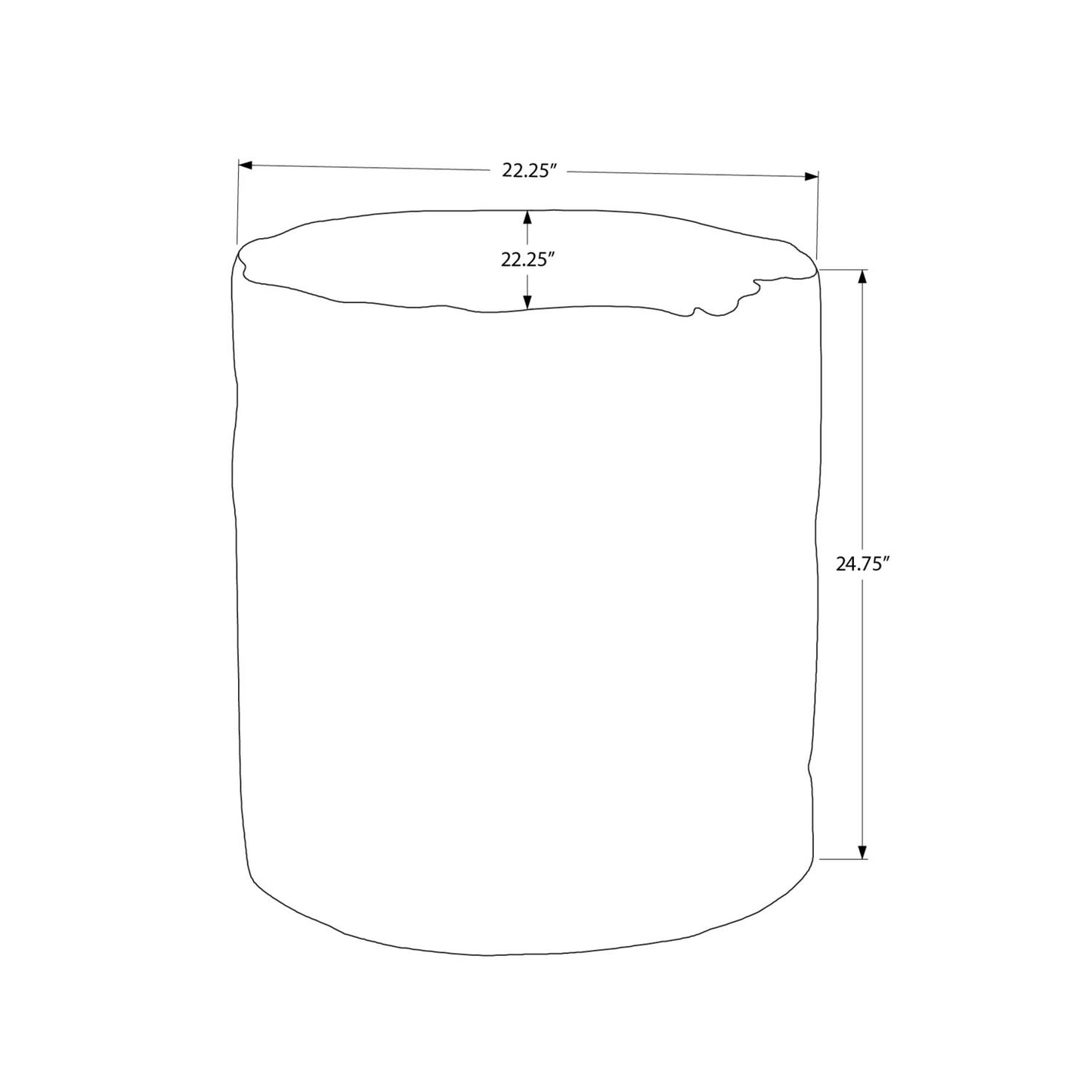 Contemporary Round Accent Table, Indoor / Outdoor