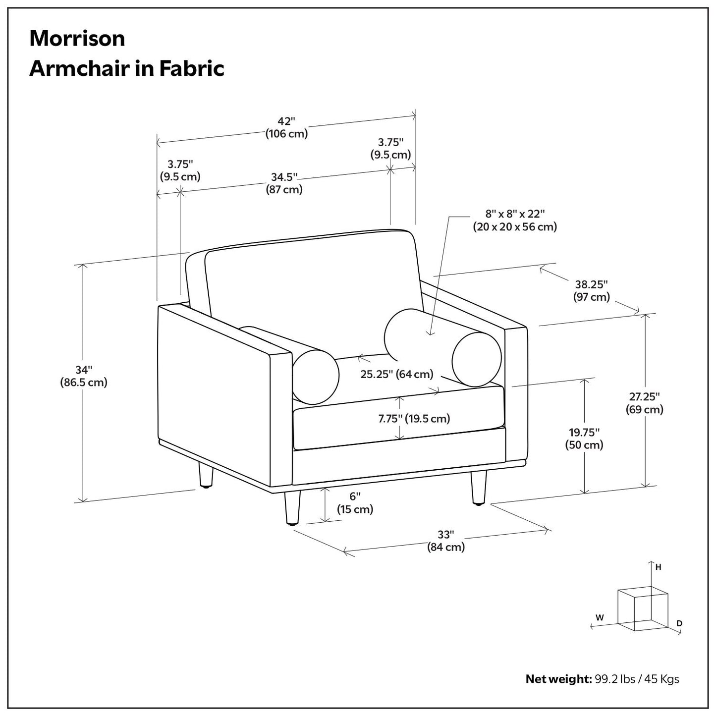 Morrison - Wide Arm Chair