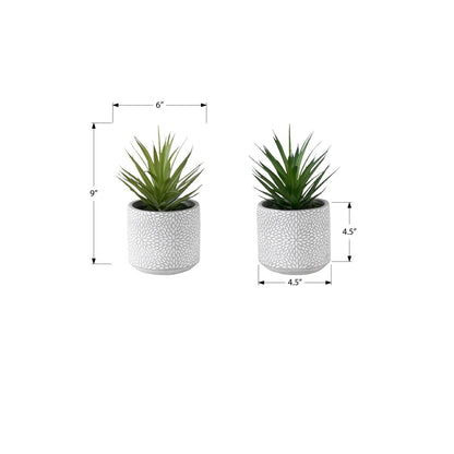 Artificial Succulent, Table Decor (Set of 2) - Green - Plastic