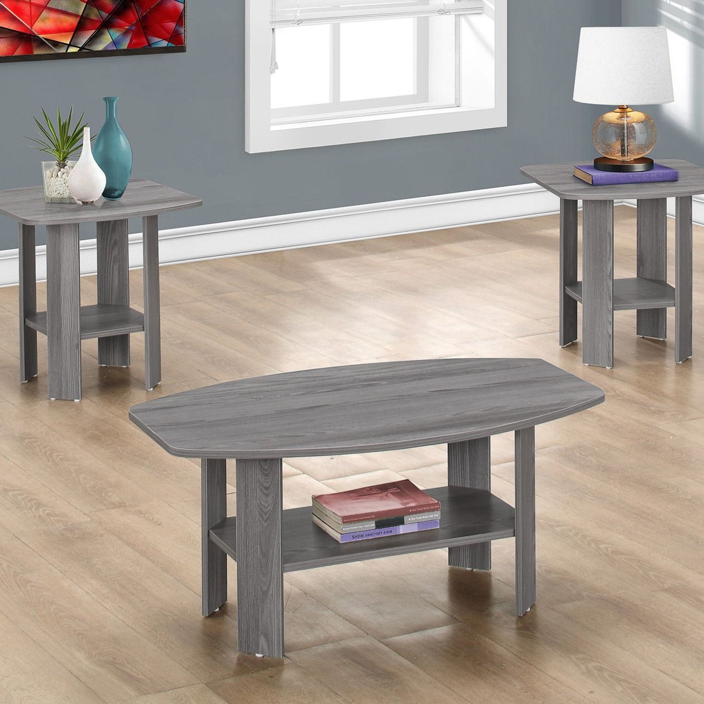 Table Set, Coffee, End, Side, Accent For Living Room (Set of 3)