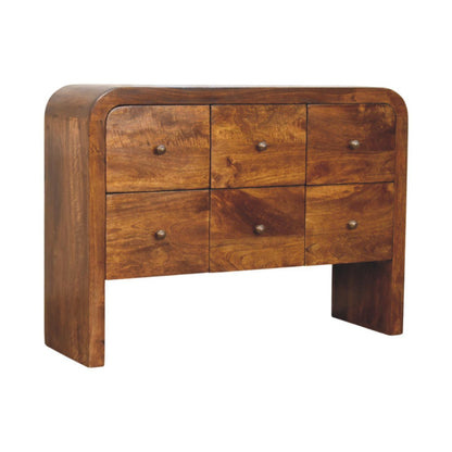 Darcy - 3 Over 3 Drawer Chest - Brown