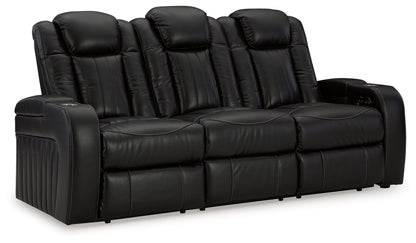 Caveman Den - Power Reclining Sofa With Adj Headrest - Midnight